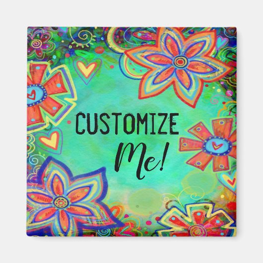 Hübsche Inspirivity, Trendy Fun, individuell anpas Magnet (Vorne)