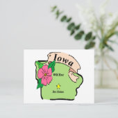 Hübsche Iowa-Karte Postkarte (Stehend Vorderseite)