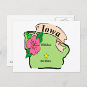 Hübsche Iowa-Karte Postkarte (Vorne/Hinten)