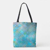 Hübsche Iridescent Blue Shimmer Mermaid Scales Tasche (Rückseite)