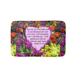 HÜBSCHE ISAIAH 41:10 BLUMENDESIGN BADEMATTE