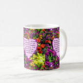 HÜBSCHE ISAIAH 41:10 BLUMENDESIGN KAFFEETASSE (VorderseiteRechts)