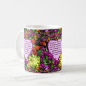 HÜBSCHE ISAIAH 41:10 BLUMENDESIGN KAFFEETASSE (Vorderseite Links)