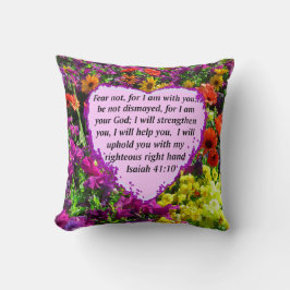 HÜBSCHE ISAIAH 41:10 BLUMENDESIGN KISSEN