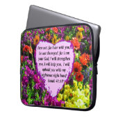 HÜBSCHE ISAIAH 41:10 BLUMENDESIGN LAPTOPSCHUTZHÜLLE (Vorderseite Links)