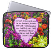 HÜBSCHE ISAIAH 41:10 BLUMENDESIGN LAPTOPSCHUTZHÜLLE (Vorderseite)