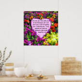 HÜBSCHE ISAIAH 41:10 BLUMENDESIGN POSTER (Küche)