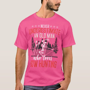 Hübsche Jagd auf alten Mann für Männer Bow Jäger T-Shirt