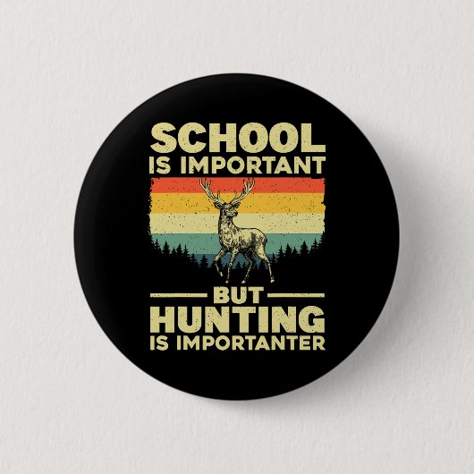 Hübsche Jagdkunst für Jungen Männer Hirschjäger Wi Button (Vorderseite)