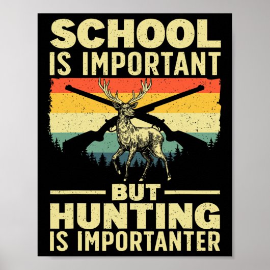 Hübsche Jagdkunst für Jungen Männer Hirschjäger Wi Poster (Vorne)