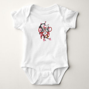 Hübsche japanische Maske Baby Strampler