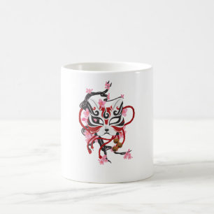 Hübsche japanische Maske Kaffeetasse