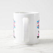 Hübsche Jogakatze mit Tasse (Rückseite)