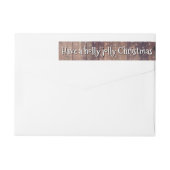 Hübsche Jolly Weihnachten Rustikales Holz (Rückseite)