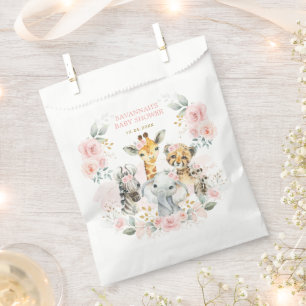 Hübsche Jungle Wild Baby Animes Rosa Blütenfarbe Geschenktütchen