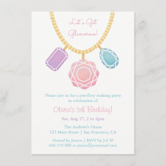 Hübsche Juweliermaking Girls Geburtstagsparty Einladung