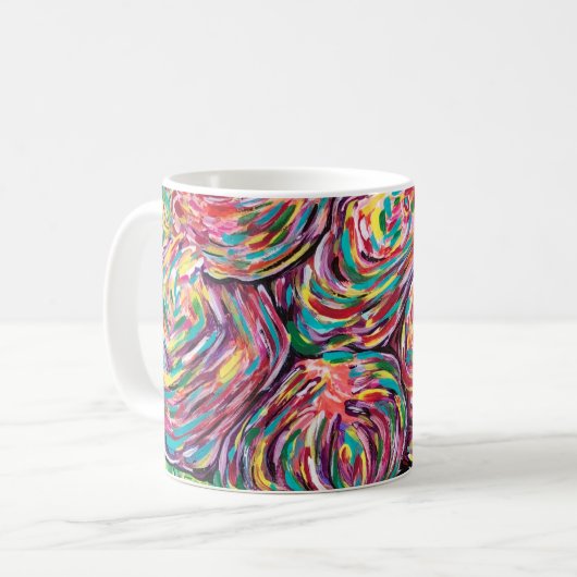 Hübsche Kaffee-Tasse, künstlerische Tasse, Kaffeetasse (Vorderseite Links)