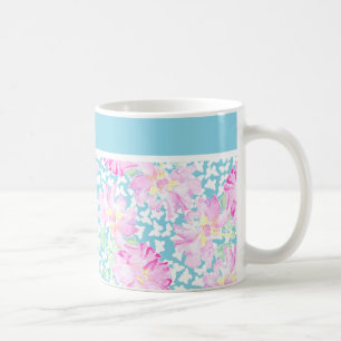Hübsche Kaffee-Tasse, Rosen, weiße Schmetterlinge Kaffeetasse