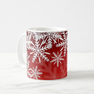 Hübsche Kaffeetasse der Weihnachtsschneeflocken