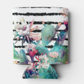 Hübsche Kakteen, schwarze Streifen Dosenkühler (Rückseite)