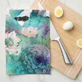 Hübsche Kakteen, schwarze Streifen Geschirrtuch (Viertel Falte)