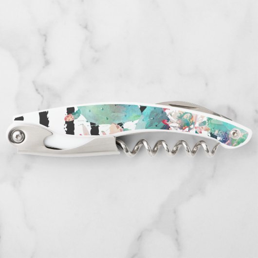 Hübsche Kakteen, schwarze Streifen Kellnermesser (Vorderseite)