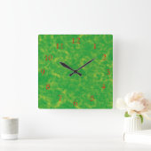 Hübsche Kalkgrün und Gelb>Gemusterte Uhr (Zuhause)