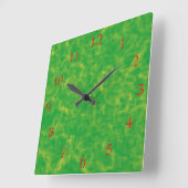 Hübsche Kalkgrün und Gelb>Gemusterte Uhr (Winkel)