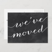Hübsche Kalligrafie | Adressänderung Ankündigungspostkarte (Vorne/Hinten)