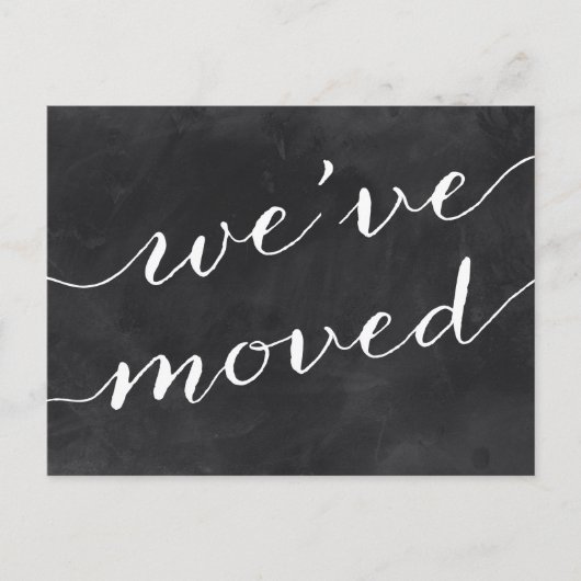 Hübsche Kalligrafie | Adressänderung Ankündigungspostkarte (Vorderseite)