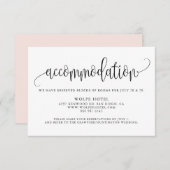 Hübsche Kalligrafie Script Black Unterkünfte Begleitkarte (Vorne/Hinten)