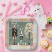 Hübsche Kaninchen-Papierplatten Pappteller (Party)