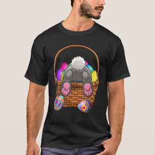 Hübsche Kanincheneier sonnig im Korb-T-Shirt T-Shirt