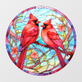 Hübsche Kardinäle Fensteraufkleber (Blatt)