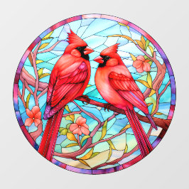 Hübsche Kardinäle Fensteraufkleber