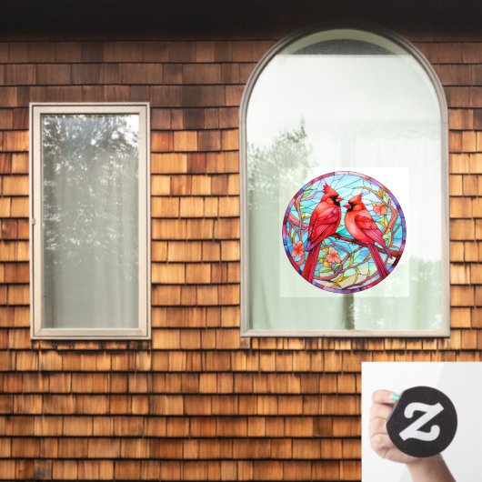 Hübsche Kardinäle Fensteraufkleber (Fenster Zuhause)