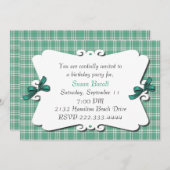 Hübsche karierte Einladung (Vorne/Hinten)