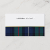 Hübsche karierte kundenspezifische Geschäfts-Karte Visitenkarte (Rückseite)