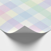 Hübsche Karierte Pastete Rosa Gelb Blau Lila Geschenkpapier (Ecke)