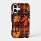 HÜBSCHE KARIERTE PATTERN- UND AUTUMNSTÜCKE iPhone 16 HÜLLE (Rückseite)