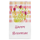 Hübsche Karierte und geflochtene kleine Papiergesc Geschenktüte (Vorderseite)