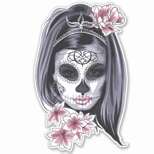 Hübsche Karnevalmaske Aufkleber (Vorderseite)