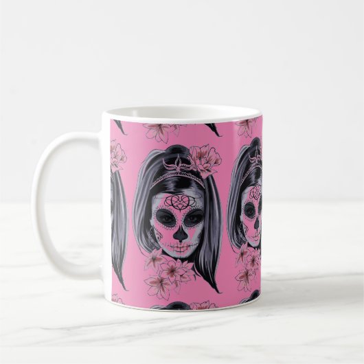 Hübsche Karnevalmaske Kaffeetasse (Links)