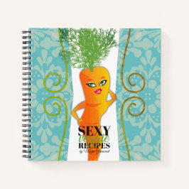 Hübsche Karotte vegane vegetarische Kochbuch Rezep Notizblock