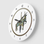 Hübsche Karussellpferde Wanduhr (Winkel)