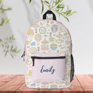 Hübsche Karussells und Tiere Kinder benutzerdefini Bedruckter Rucksack