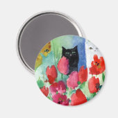 Hübsche Kätzchen Magnet (Vorderseite/Rückseite)