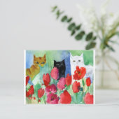 Hübsche Kätzchen Postkarte (Stehend Vorderseite)