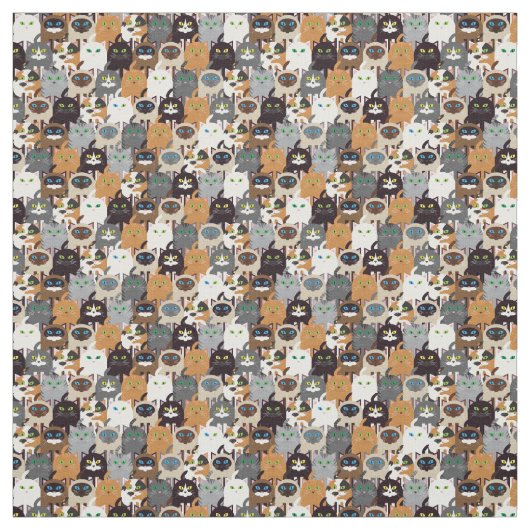 Hübsche Kätzchen Stoff (Muster)