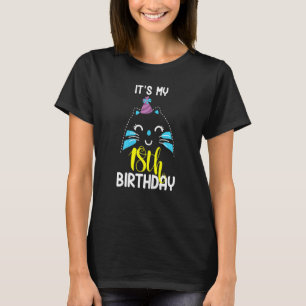 Hübsche Katze 18. Geburtstag Katzen Besitzer Grafi T-Shirt